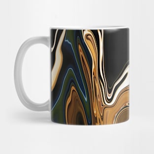 Electric Gold  - Digital Liquid Paint Swirls Mug